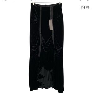 Kiln Velvet Adjustable Strap Maxi Skirt Size Small